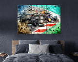 Lewis Hamilton and Max Verstappen F1 2021 Canvas Print // Grand Prix of Portugal Portimao 2021 Formula 1 GP