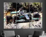 Lewis Hamilton F1 2021 Canvas Print // Lewis Hamilton driving on the Portimao track for the 2021 Portuguese Grand Prix