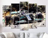 Lewis Hamilton F1 2021 Canvas Print // Lewis Hamilton driving on the Portimao track for the 2021 Portuguese Grand Prix