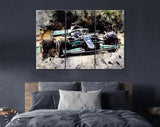 Lewis Hamilton F1 2021 Canvas Print // Lewis Hamilton driving on the Portimao track for the 2021 Portuguese Grand Prix