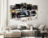 Lewis Hamilton F1 2021 Canvas Print // Lewis Hamilton driving on the Portimao track for the 2021 Portuguese Grand Prix