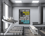 Rocky Quote Canvas // It Ain't About How Hard You Hit It's About How Hard You Can Get Hit And Keep Moving Forward // Gym and Office Wall Art