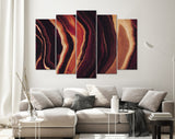 Dark Caramel Canvas Print // Abstract Liquid Texture Wall Decor // Luxury Abstract Canvas Wall Art