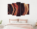 Dark Caramel Canvas Print // Abstract Liquid Texture Wall Decor // Luxury Abstract Canvas Wall Art