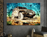 Jeep Canvas Print // Jeep Wrangler Off Road Canvas Wall Decor // Car Tuning Wall Art // Quality Performance Tuning & Styling parts