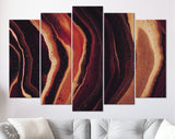 Dark Caramel Canvas Print // Abstract Liquid Texture Wall Decor // Luxury Abstract Canvas Wall Art