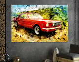 Mustang Canvas Print // Ford Mustang First Generation Canvas Wall Decor // Car Tuning Wall Art // Quality Performance Tuning & Styling parts