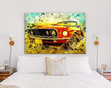 Ford Mustang Canvas Print // 1969 Ford Mustang Mach 1 Canvas Wall Decor // Car Tuning Wall Art // Quality Performance Tuning & Styling parts