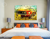 Ford Mustang Canvas Print // 1969 Ford Mustang Mach 1 Canvas Wall Decor // Car Tuning Wall Art // Quality Performance Tuning & Styling parts