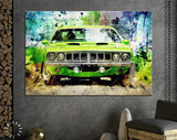 Plymouth Barracuda Canvas Print // Muscle Car Canvas Wall Decor // Car Tuning Wall Art // Quality Performance Tuning & Styling parts