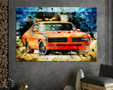 Pontiac GTO Canvas Print // Muscle Car Canvas Wall Decor // Car Tuning Wall Art // Quality Performance Tuning & Styling parts