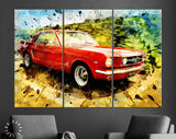 Mustang Canvas Print // Ford Mustang First Generation Canvas Wall Decor // Car Tuning Wall Art // Quality Performance Tuning & Styling parts