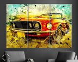 Ford Mustang Canvas Print // 1969 Ford Mustang Mach 1 Canvas Wall Decor // Car Tuning Wall Art // Quality Performance Tuning & Styling parts