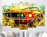 Ford Mustang Canvas Print // 1969 Ford Mustang Mach 1 Canvas Wall Decor // Car Tuning Wall Art // Quality Performance Tuning & Styling parts