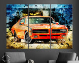 Pontiac GTO Canvas Print // Muscle Car Canvas Wall Decor // Car Tuning Wall Art // Quality Performance Tuning & Styling parts