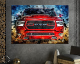 RAM 1500 Canvas Print //  Truck of the Year Canvas Wall Decor // Car Tuning Wall Art // Quality Performance Tuning & Styling parts