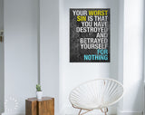 Fyodor Dostoevsky Canvas Print // Your Worst Sin Is That You Have Destroyed And Betrayed Yourself For Nothing // Office and Home Wall Art