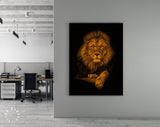 Orange Lion Canvas Print // Home and Office Wall Decor // Motivational Modern Art