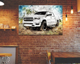 RAM 1500 Canvas Print //  White Truck // Truck of the Year Canvas Wall Decor // Car Tuning // Quality Performance Tuning & Styling parts