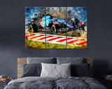 Alonso F1 Canvas Print // Fernando Alonso driving the Alpine A521 during the Hungarian GP