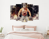 Muscular Canvas Print // Muscular Athlete works out with Dumbbells // Gym Wall Decor // Fitness Wall Art