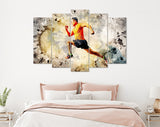 Running Canvas Print // Man Running and Jumping // Health and Fitness wall Art // Gym Wall Decor