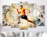 Running Canvas Print // Man Running and Jumping // Health and Fitness wall Art // Gym Wall Decor