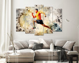 Running Canvas Print // Man Running and Jumping // Health and Fitness wall Art // Gym Wall Decor