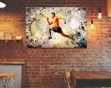 Running Canvas Print // Man Running and Jumping // Health and Fitness wall Art // Gym Wall Decor