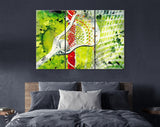 Lacrosse Canvas Print // Abstract view of a lacrosse stick scooping up a ball // Lacrosse Wall Art