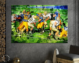 American Football Canvas Print // American Football Players in Action // Amfoot Wall Art