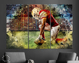 American Football Canvas Print // American Football Player // Amfoot Wall Art // Amfoot Canvas Wall Decor