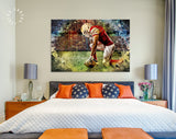 American Football Canvas Print // American Football Player // Amfoot Wall Art // Amfoot Canvas Wall Decor