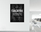 Education Quote Canvas Print // Canvas Office Decor Entrepreneur Motivation // Oscar Wilde quotes // Motivational Wall Art // Philosophy