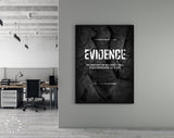 Evidence Quote Canvas Print // Canvas Office Decor Entrepreneur Motivation // Mark Twain quotes // Motivational Wall Art // Philosophy print