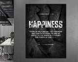 Happiness Quote Canvas Print // Canvas Office Decor Entrepreneur Motivation // Epictetus quotes // Motivational Wall Art // Philosophy quote