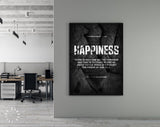 Happiness Quote Canvas Print // Canvas Office Decor Entrepreneur Motivation // Epictetus quotes // Motivational Wall Art // Philosophy quote