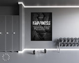 Happiness Quote Canvas Print // Canvas Office Decor Entrepreneur Motivation // Epictetus quotes // Motivational Wall Art // Philosophy quote