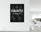 Character Quote Canvas Print // Canvas Office Decor Entrepreneur Motivation // Johann Wolfgang von Goethe quotes // Motivational Wall Art