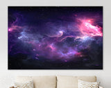 Space Canvas Print // Space Background with Nebula and Stars // Spherical Panorama