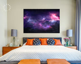 Space Canvas Print // Space Background with Nebula and Stars // Spherical Panorama