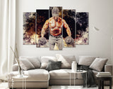 Muscular Canvas Print // Muscular Athlete works out with Dumbbells // Gym Wall Decor // Fitness Wall Art