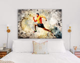 Running Canvas Print // Man Running and Jumping // Health and Fitness wall Art // Gym Wall Decor