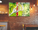 Lacrosse Canvas Print // Abstract view of a lacrosse stick scooping up a ball // Lacrosse Wall Art