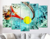 Tennis Canvas Print // Playing Tennis // Beating the ball with a racket // Tennis Wall Art