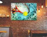 Tennis Canvas Print // Playing Tennis // Beating the ball with a racket // Tennis Wall Art