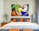 Tennis Canvas Print // Tennis racket and ball // Beating the ball with a racket // Tennis Wall Art