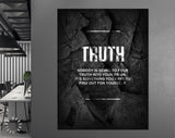 Truth Quote Canvas Print // Canvas Office Decor Entrepreneur Motivation // Noam Chomsky quotes // Motivational Wall Art // Philosophy