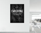 Expecting Quote Canvas Print // Canvas Office Decor Entrepreneur Motivation // Haruki Murakami quotes // Motivational Wall Art // Philosophy