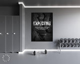 Expecting Quote Canvas Print // Canvas Office Decor Entrepreneur Motivation // Haruki Murakami quotes // Motivational Wall Art // Philosophy